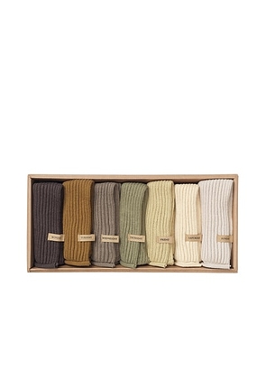 Ferm Living Day Cloths Set Of 7 in Calm - Brown, Grey. Size all.