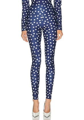Jean Paul Gaultier Jersey Legging in Navy & White - Navy. Size L (also in XS, S).