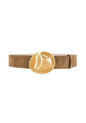 KHAITE Keefe 35mm Belt in Mud - Brown. Size 75 (also in ).