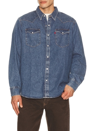 LEVI'S Barstow Western Standard Shirt in Solucell Western - Blue. Size XL/1X (also in ).