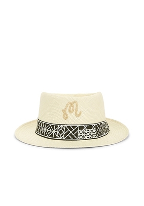 Malbon Guarapo Straw Hat in Straw - Cream. Size L (also in M).