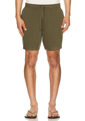 Onia Lyocell Beach Shorts in Agave - Olive. Size L (also in M, S, XL/1X).