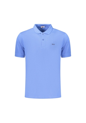 Rifle Blue Cotton Men's Polo - M