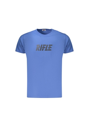 Rifle Blue Cotton Men's T-Shirt - M