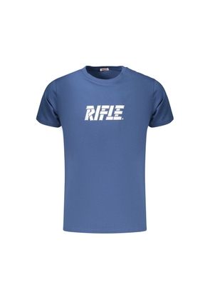 Rifle Blue Cotton Men's T-Shirt - M
