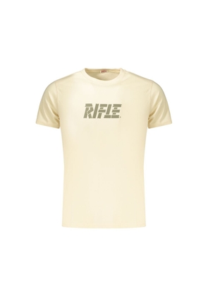 Rifle Beige Cotton T-Shirt - M