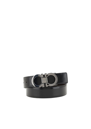 Ferragamo Black Calf Leather Bos Taurus Regular Belt - 100 cm / 40 Inches