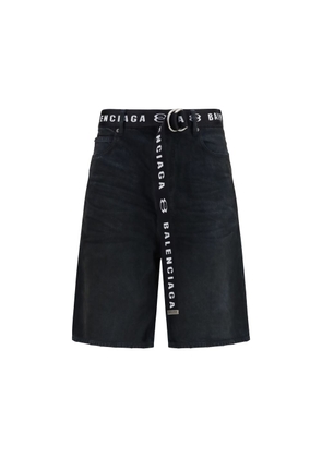 Balenciaga Black Cotton Bermuda Shorts - W30