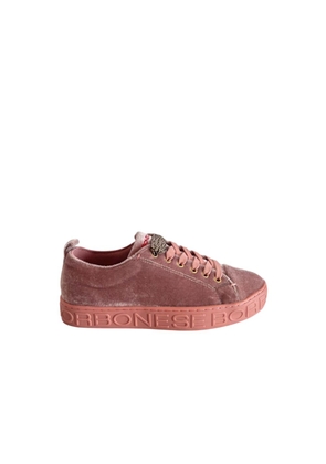 Borbonese Pink Fabric Women Sneakers - EU37/US7