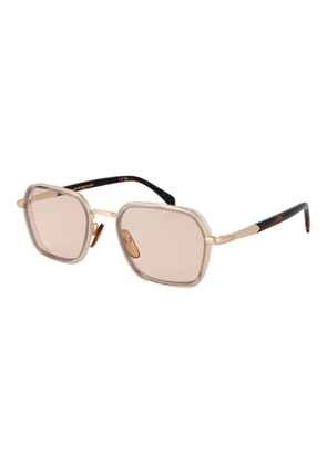 David Beckham Rose Gold Metal Sunglasses