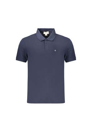 Calvin Klein Blue Cotton Men's Polo Shirt - XS
