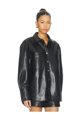 ANINE BING Dante Shirt in Black. Size L. Also in XS, S.