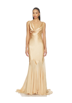 Deme by Gabriella The Collen Dress in Metallic Gold. Size S. Also in XS, M, L.