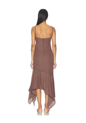 Baobab Josefina Maxi Dress in Brown. Size XS. Also in S, M, L, XL.