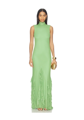 Especia Aneta Mountain Long Dress in Green. Size XS. Also in S, M, L, XL.