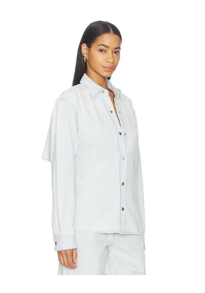 AGOLDE Theo Shirt in Baby Blue. Size XS. Also in M, S.