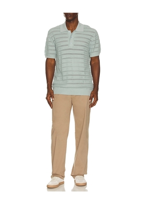 Frescobol Carioca Vidal Buttoned Polo in Baby Blue. Size M. Also in S, L, XL/1X.