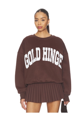 Gold Hinge Sweatshirt in Brown. Size S. Also in L, M, XL, XS.