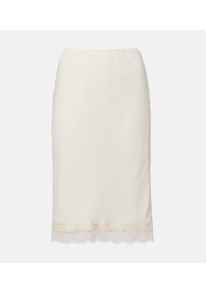 Rohe Lace-trimmed satin slip skirt