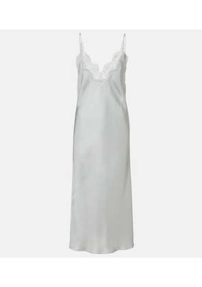 Rohe Lace-trimmed silk slip dress