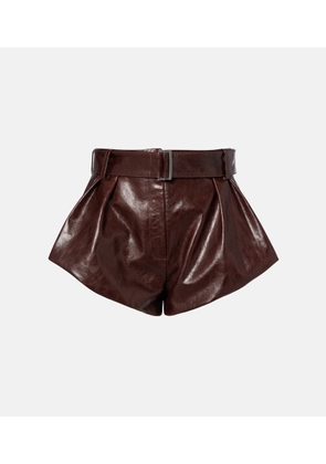 Magda Butrym Belted leather shorts