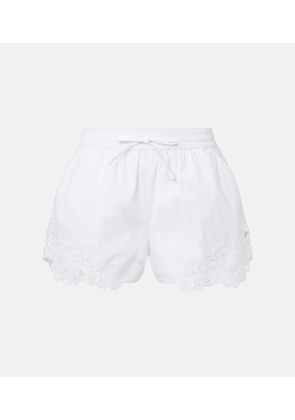 Veronica Beard Vivaldi embroidered cotton shorts