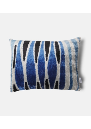 Les-Ottomans Striped cotton and silk velvet cushion