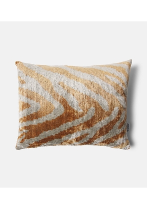 Les-Ottomans Striped silk and cotton velvet cushion