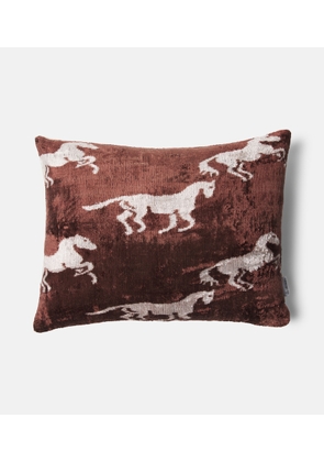 Les-Ottomans Silk and cotton velvet cushion