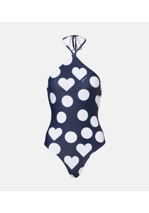 Jacquemus Bastide printed halterneck swimsuit