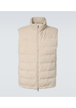 Brunello Cucinelli Suede down vest