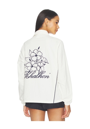 Khalhon Garden Coach Jacket in White. Size XS. Also in S, M, L.