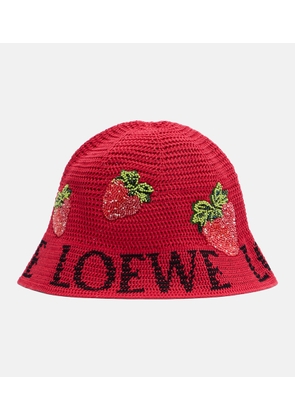 Loewe Paula's Ibiza crochet cotton bucket hat