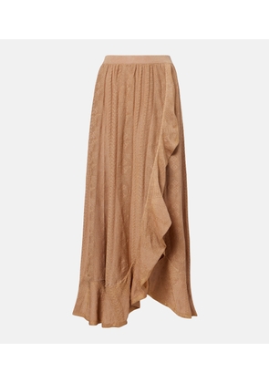 Zimmermann Aster pointelle lame maxi skirt