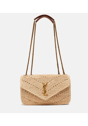 Saint Laurent Loulou Small raffia shoulder bag