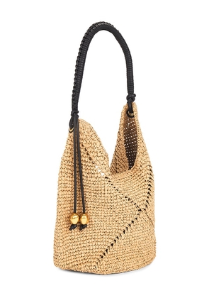 Madewell Lg Straw Pouchette Bag: Seasonal in Neutral.