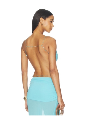 NBD Kalika Top in Blue. Size XXS. Also in XS, S, M, L, XL.