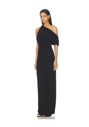MISHA The Camden Dry Jersey Maxi Dress in Black. Size XS. Also in S, M.
