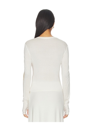 MARRKNULL Printed Top in Cream. Size XS. Also in L, M, S.