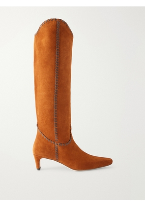STAUD - Wally Suede Knee Boots - Brown - IT36,IT36.5,IT37,IT37.5,IT38,IT38.5,IT39,IT39.5,IT40,IT40.5,IT41,IT42