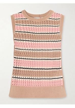 Varley - Deeley Striped Crochet Cotton Vest - Multi - xx small,x small,small,medium,large,x large