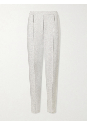 Varley - Slim Pintuck Stretch-jersey Track Pants - Gray - xx small,x small,small,medium,large,x large