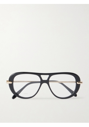 Loewe - Slim Aviator-style Acetate Sunglasses - Black - One size