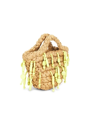 SIMONMILLER Beaded Shelly Bag in Yellow,Neutral.