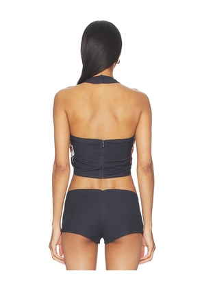 Understated Leather x REVOLVE Beaded Horse Top in Navy. Size XS. Also in S, M, XL.