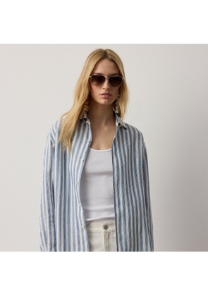 Capri Relaxed Fit Striped Linen Shirt
