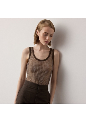 Melony Embellished Mesh Tank Top