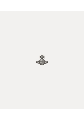 Vivienne Westwood Man. London Orb Single Stud Ruthenium-grey-cz Ruthenium-grey-cz Men