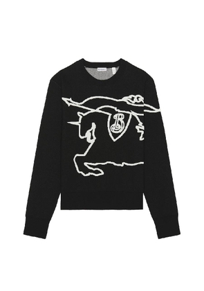 Burberry Equestrian Knight Logo Motif Cotton Sweatshirt