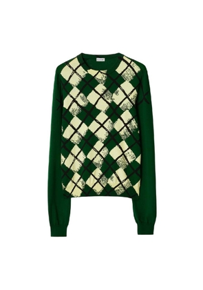 Burberry Argyle Crewneck Cotton Sweater